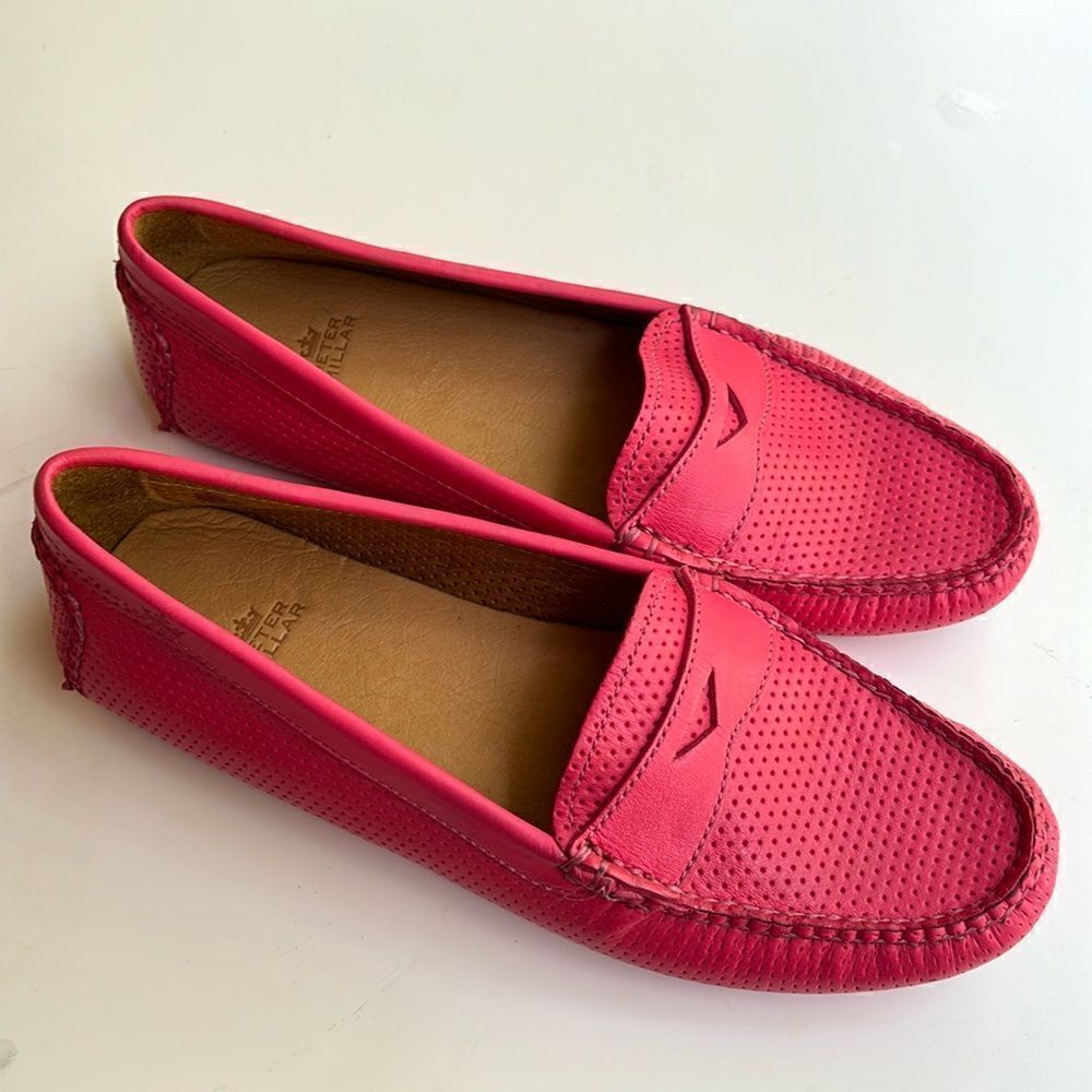 Peter Millar leather lipstick pink Driver loafers Size 6 / excellent